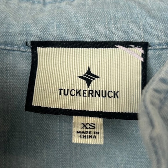 TUCKERNUCK Light Wash Denim Trapunto Stitch Sofia Shirt - Picture 4 of 5